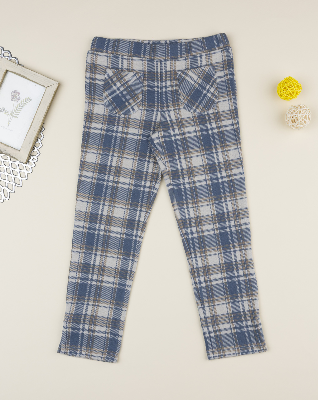 Legging bimba punto milano blu