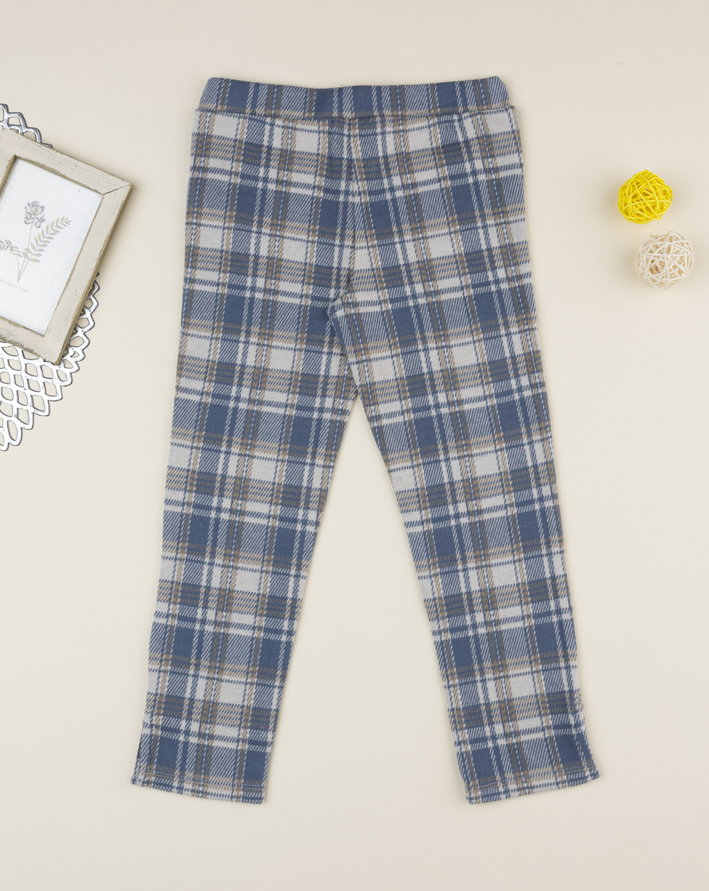 Legging bimba punto milano blu