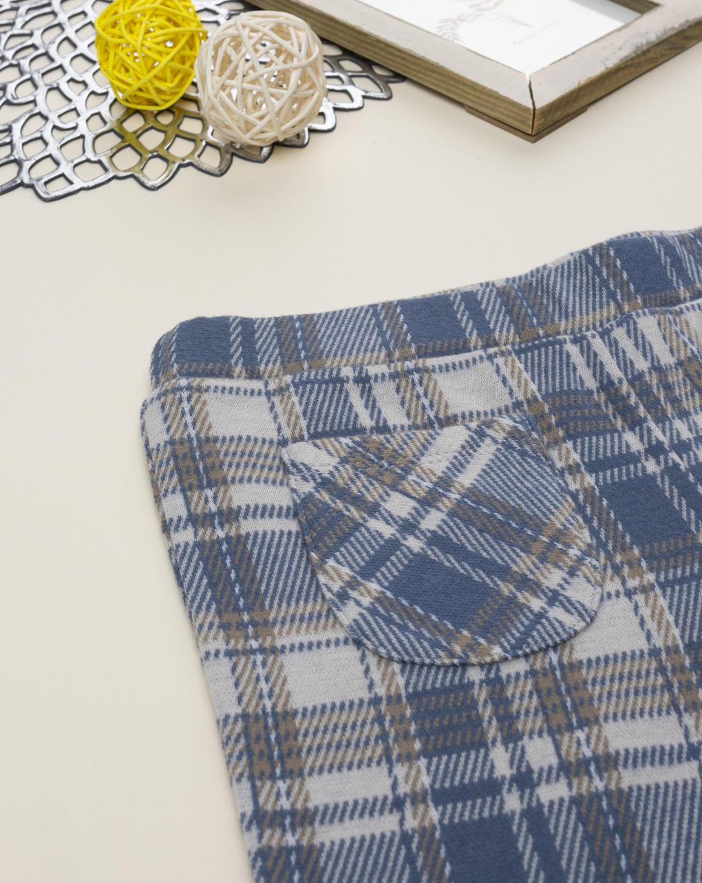 Legging bimba punto milano blu