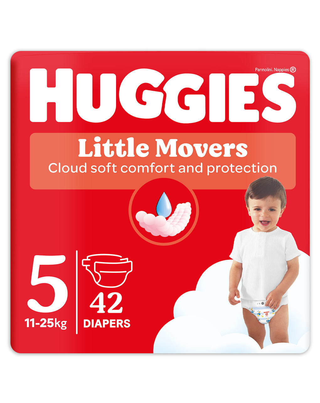 Pannolini little movers tg.5 – 42 pezzi – huggies