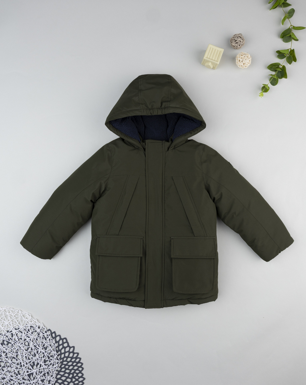 Piumino bambino verde scuro