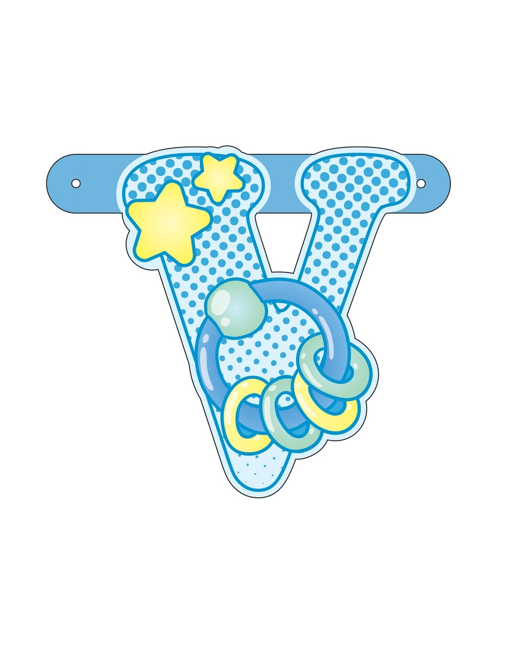 Festone benvenuto 215x15 cm - misura xl