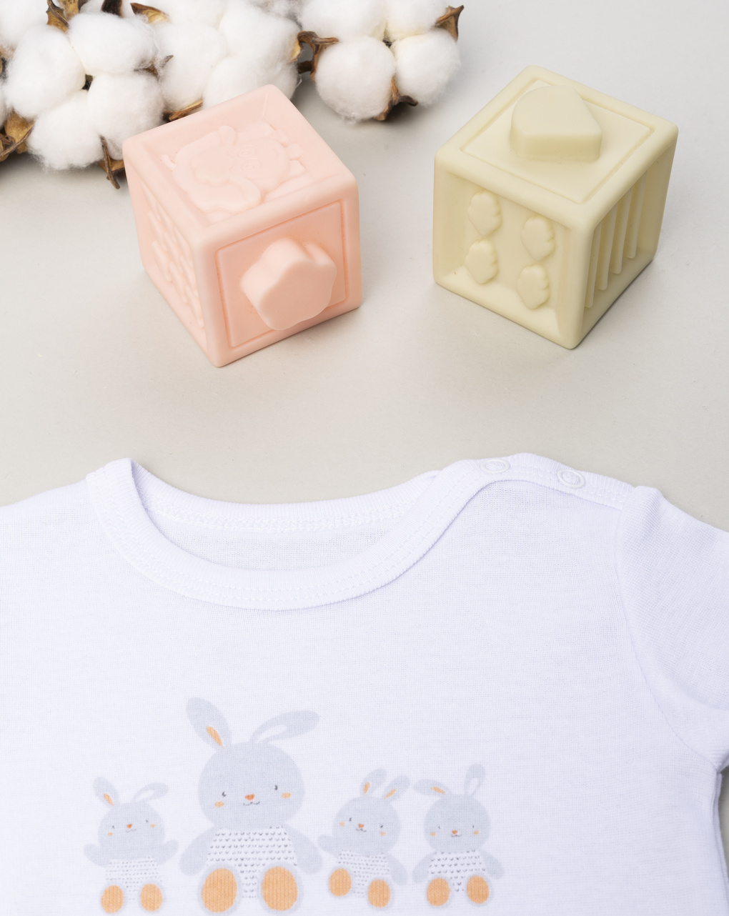 Body unisex bianco coniglietti