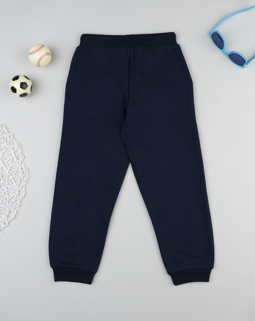 Pantalone felpato bambino blu "t-rex"