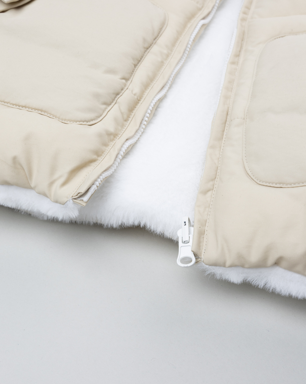 Giubbino bimba imbottito beige