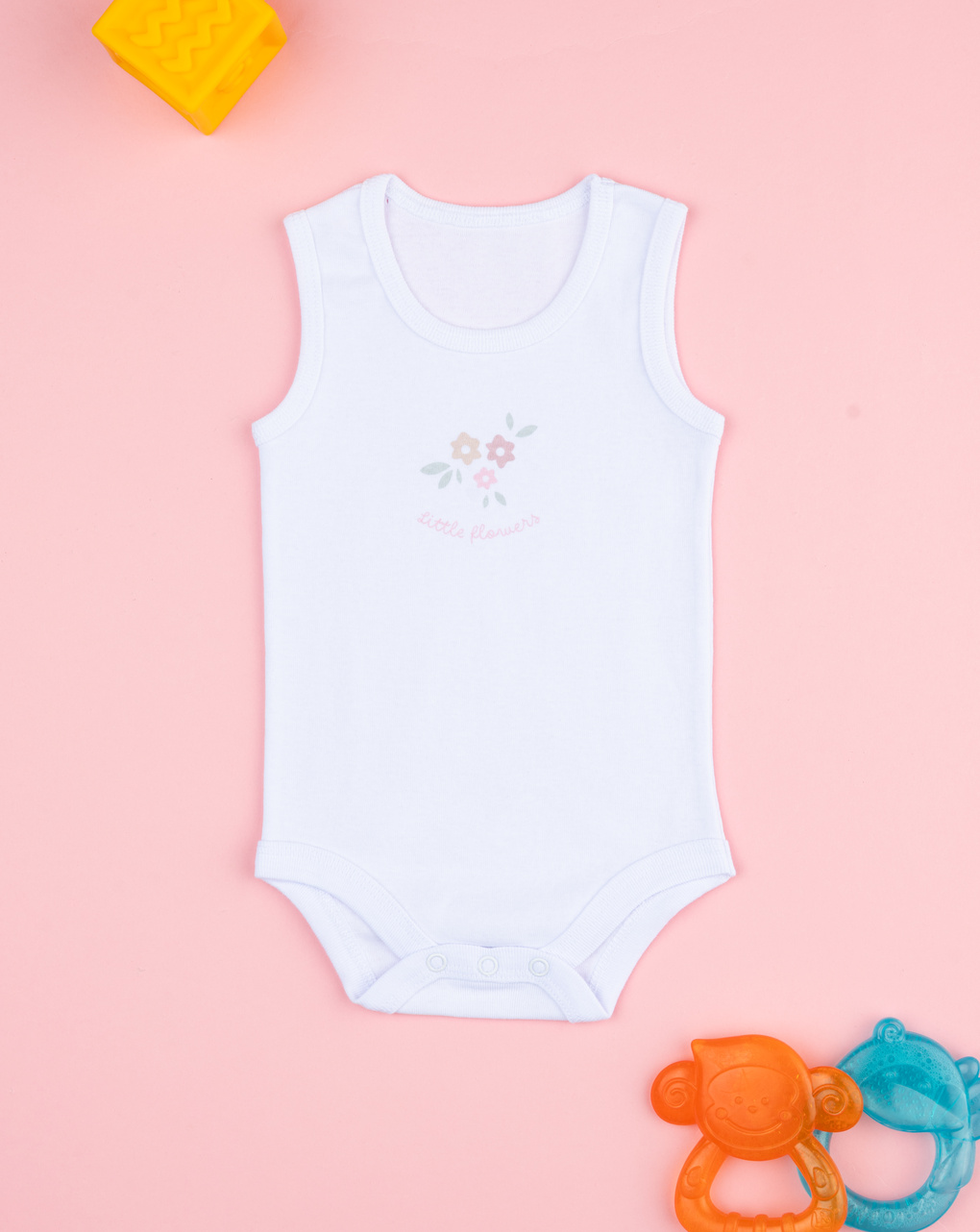 Body bimba bianco fiori