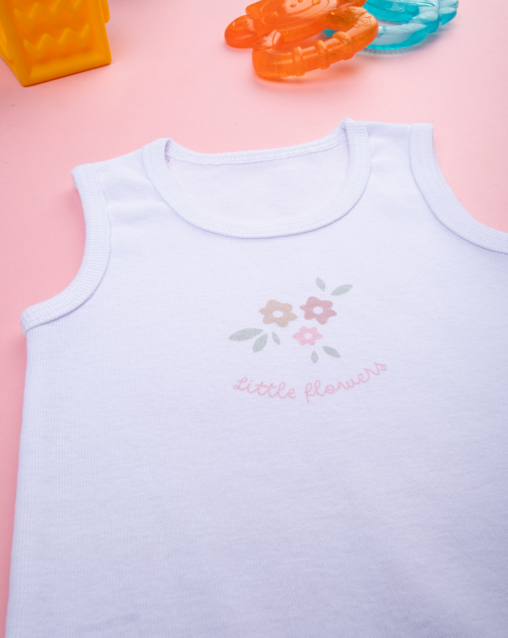 Body bimba bianco fiori