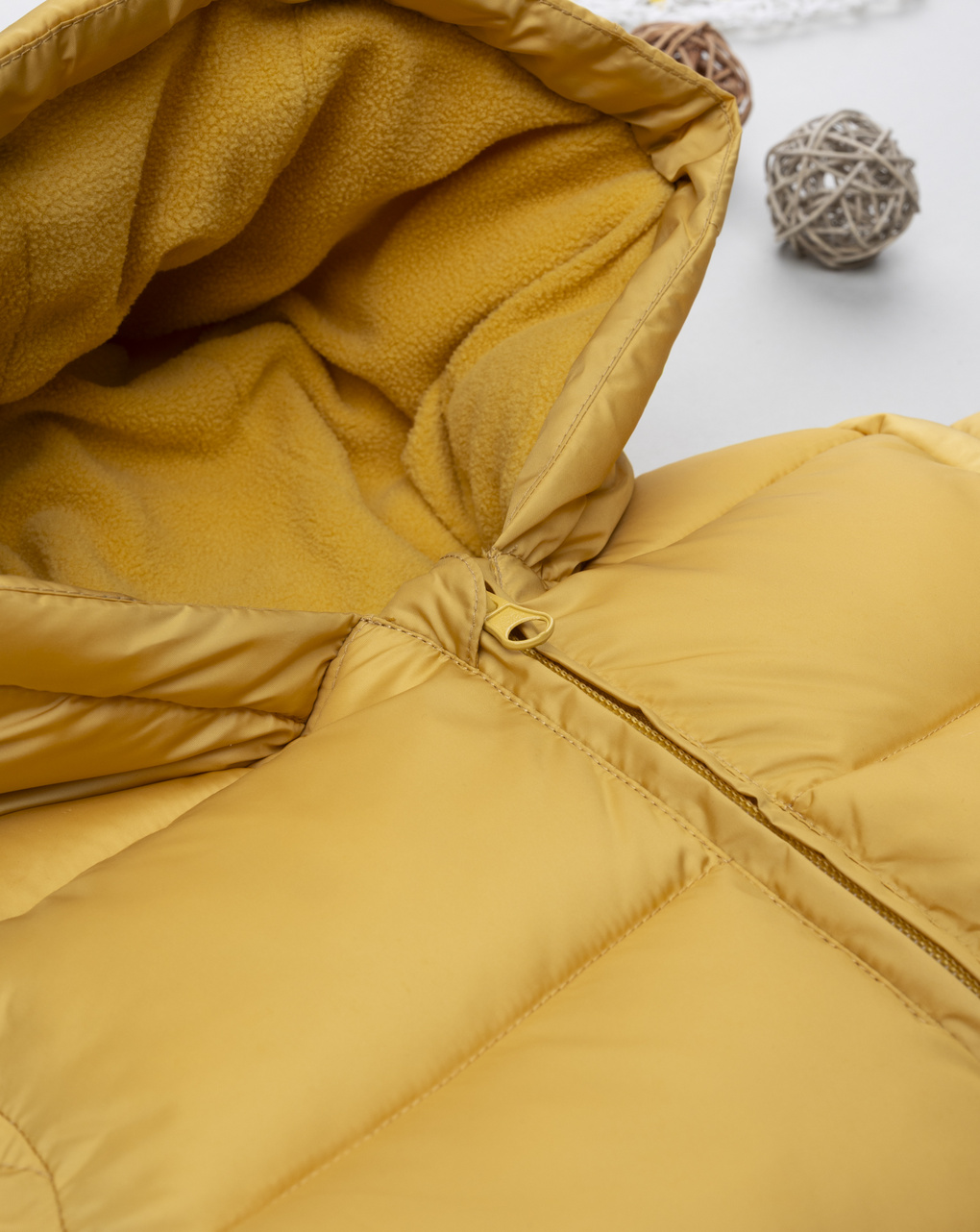 Piumino bimbo giallo pile interno