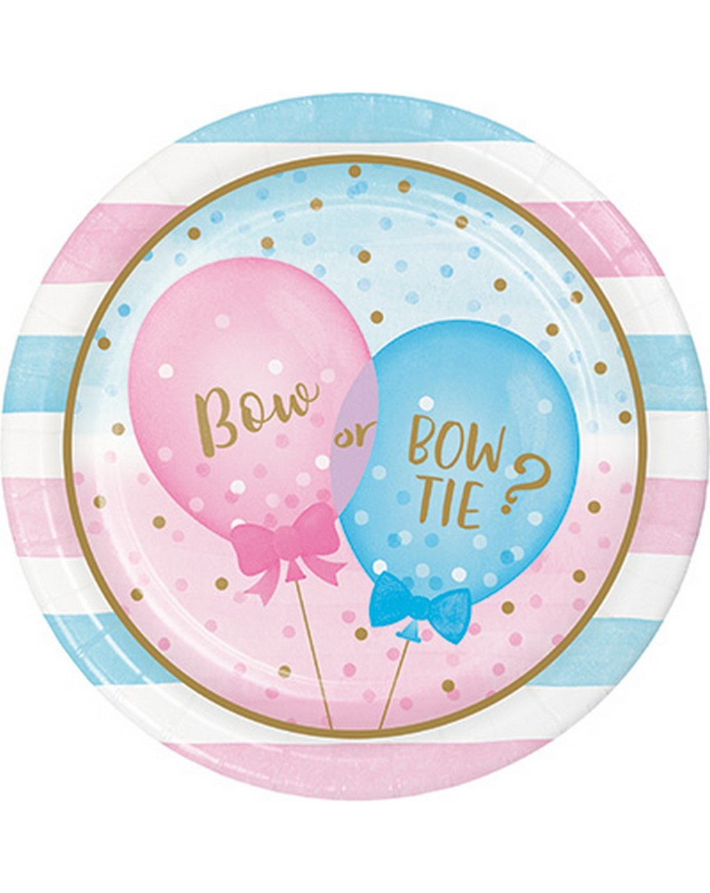 Piatto carta 23 cm - 8 pezzi - gender reveal