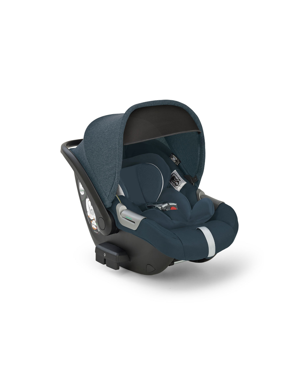 Electa system quattro colore hudson blue con telaio silver black e seggiolino darwin infant recline - inglesina