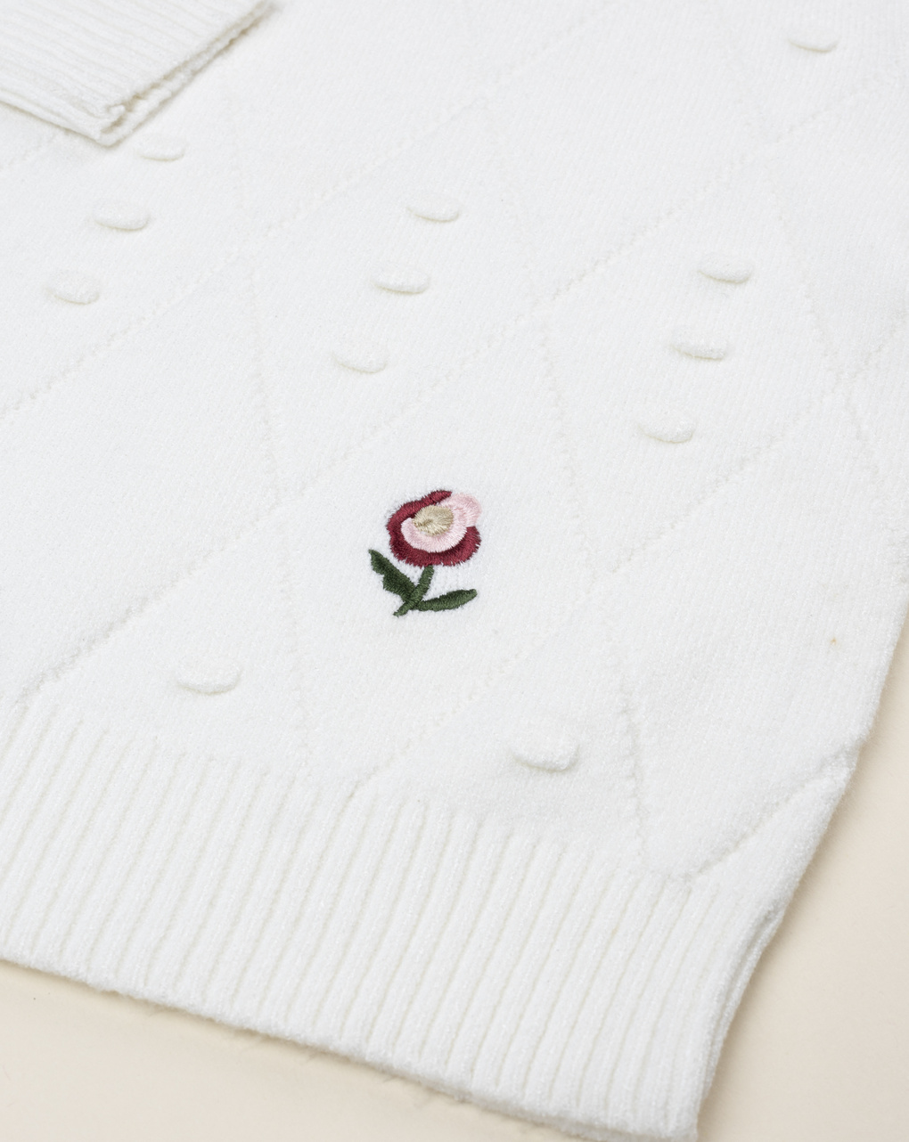 Dolcevita bimba ricamato bianco