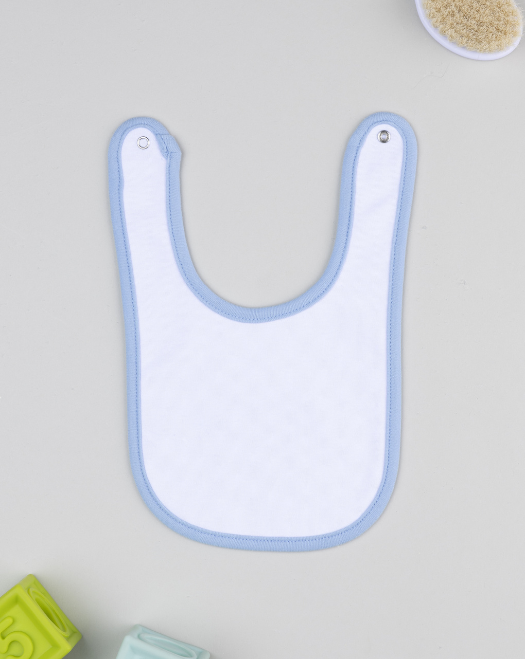 Bavaglino neonato azzurro orso