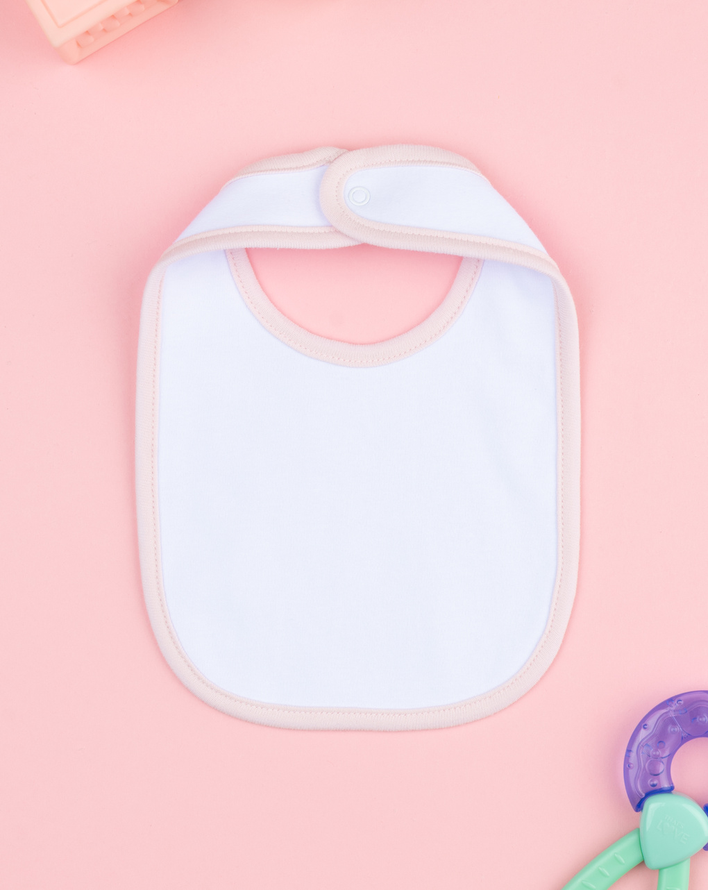 Bavaglino bimba rosa fiori