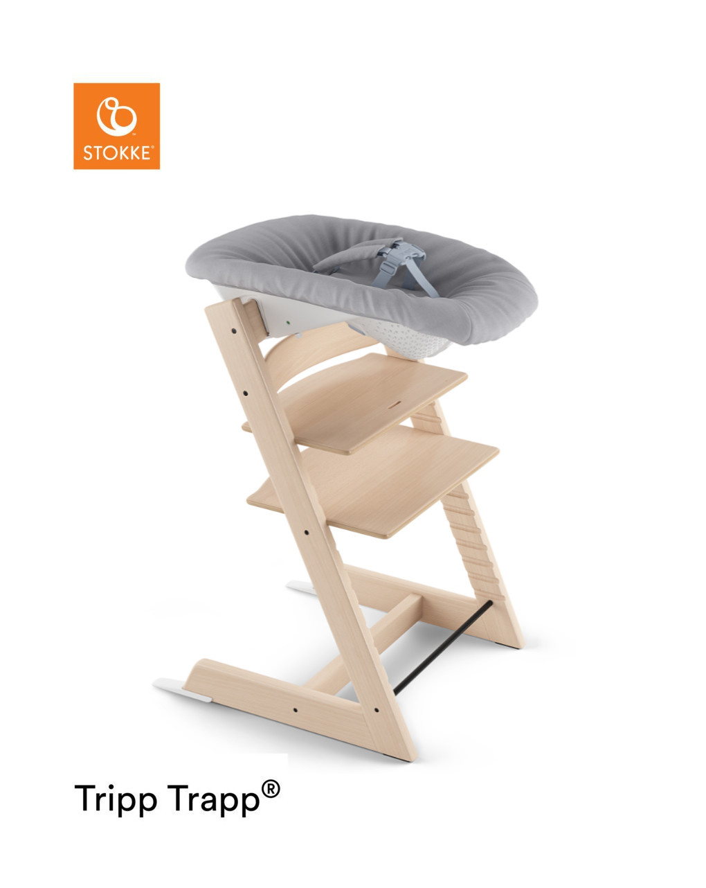 Tripp trapp® newborn set con gancio appendigiochi  - grigio