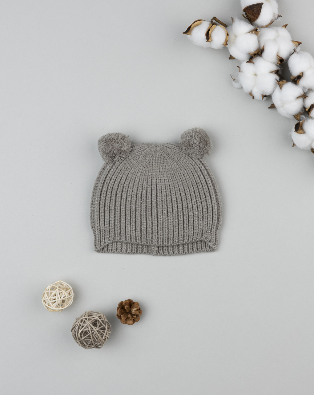 Cappello bimbo verde con orecchie