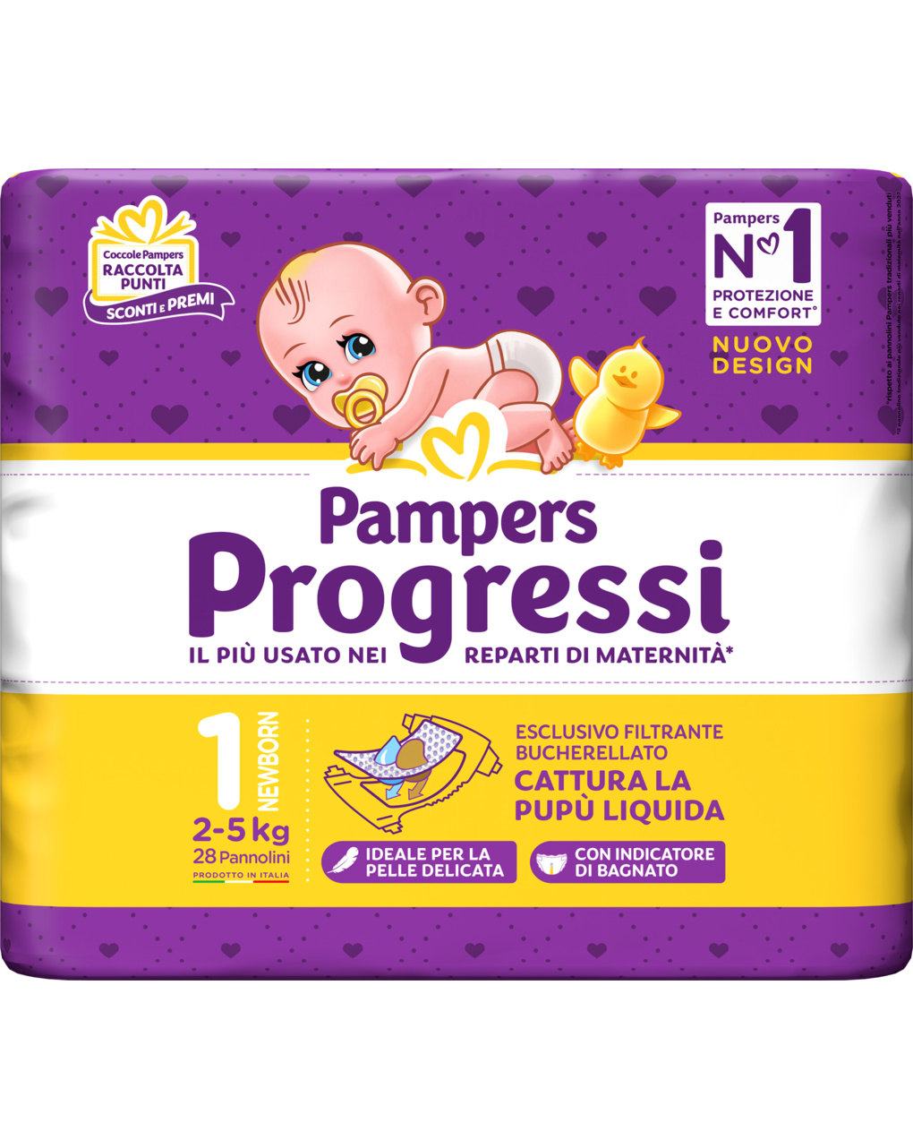 Newborn taglia 1 (2-5 kg) – 28 pz - pampers progressi