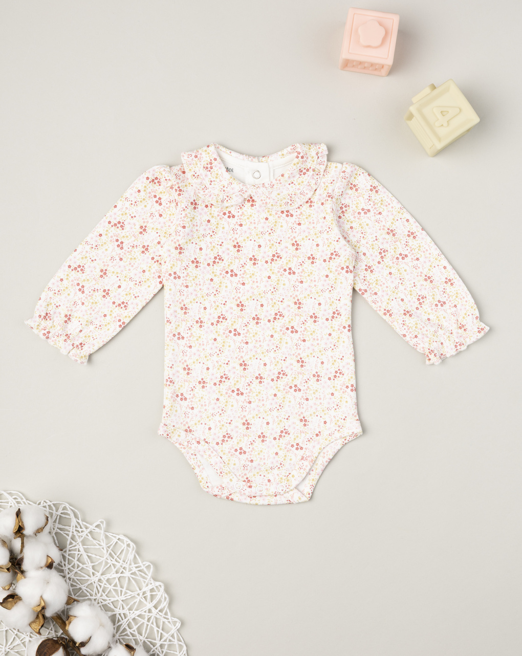 Body maniche lunghe bimba fiorellini