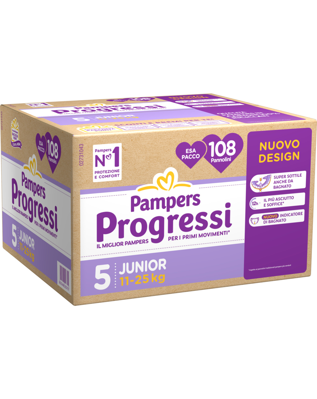 Progressi taglia 5 junior esa pacco x108 - pampers