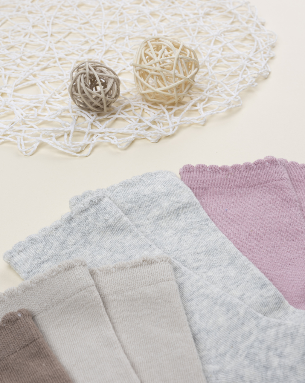 Pack 4 calze bimba tinta unita