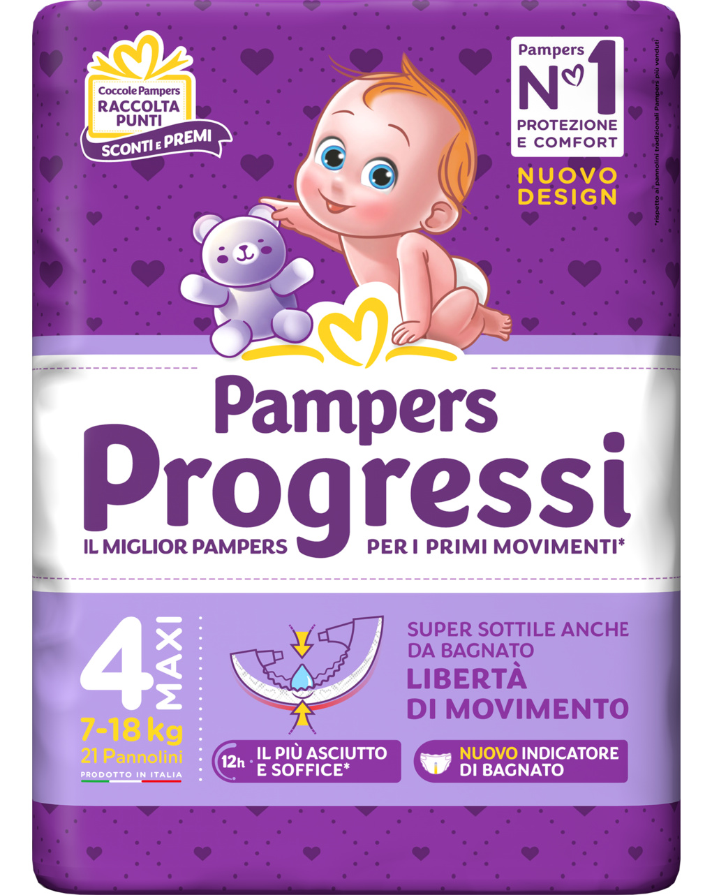 Progressi taglia 4 maxi x21 - pampers