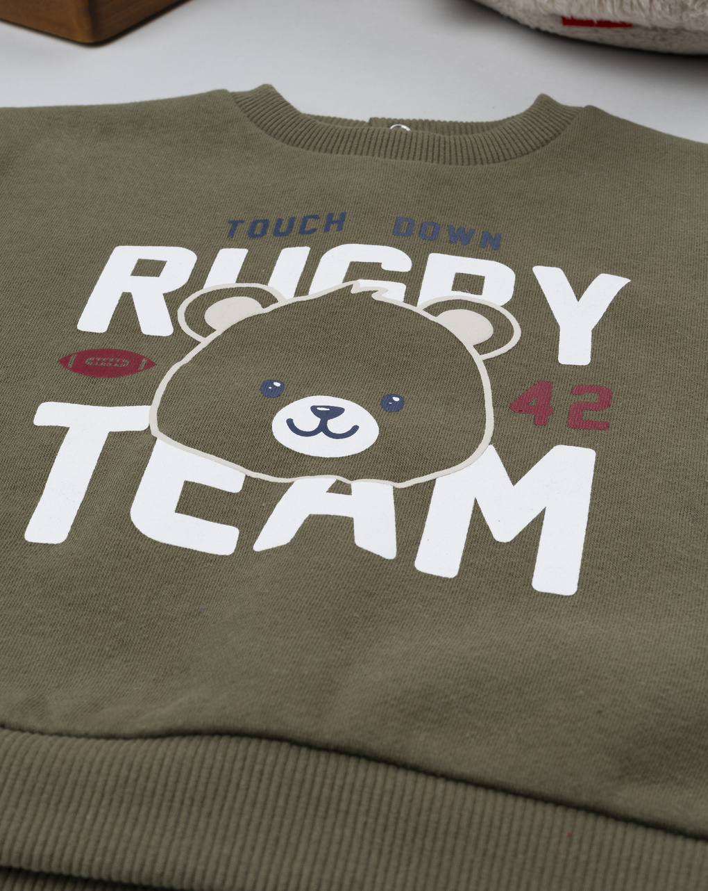 Felpa bimbo verde stampata