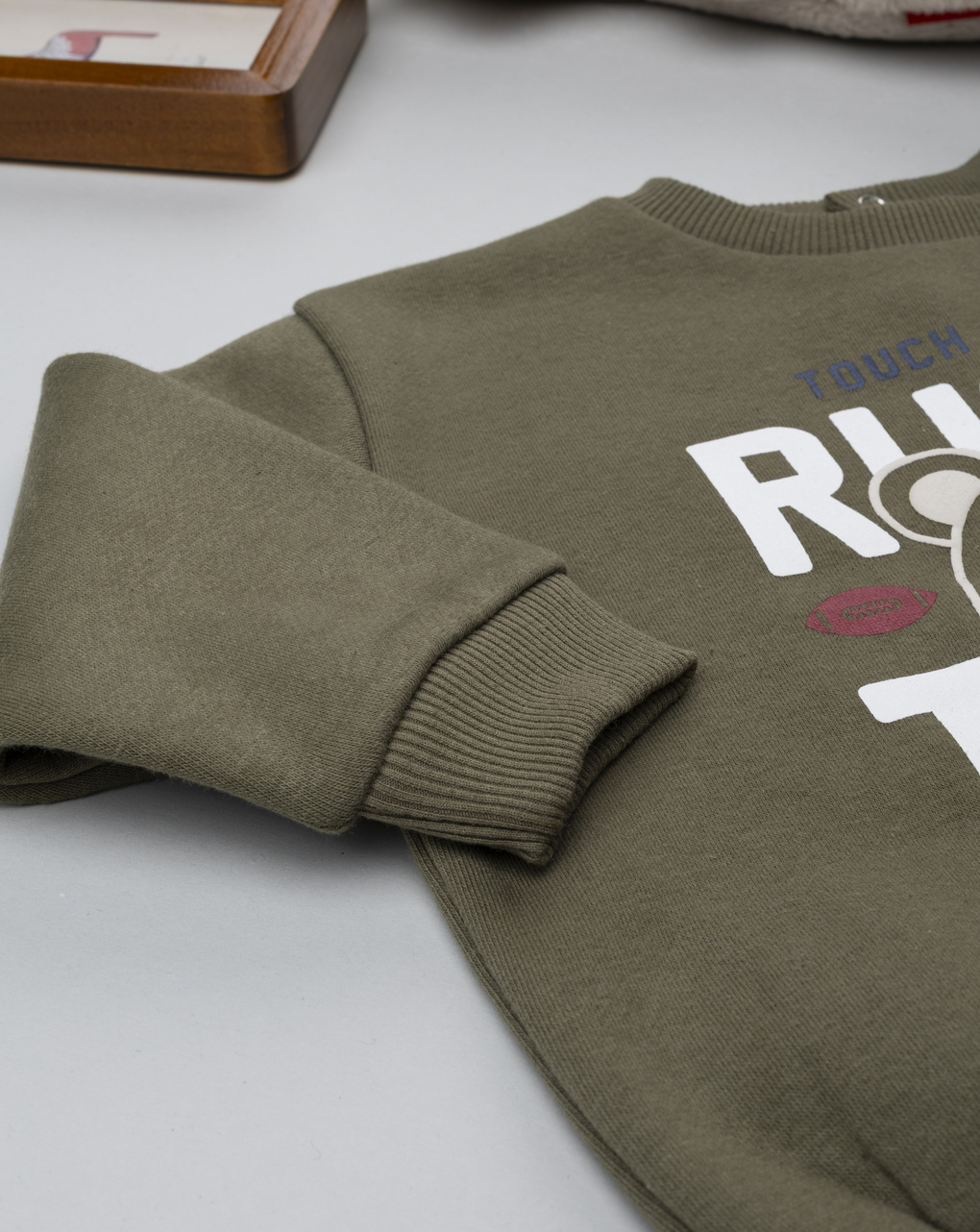 Felpa bimbo verde stampata