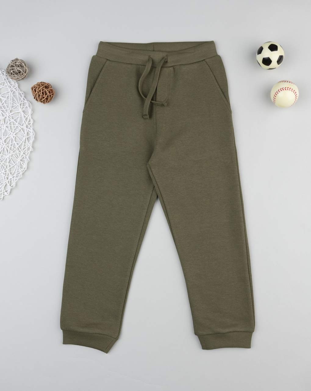 Pantalone felpato bambino verde