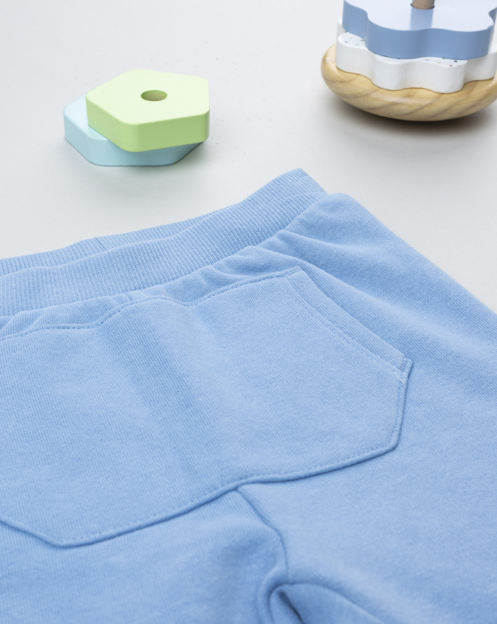 Pantalone in felpa bimbo azzurro tascona