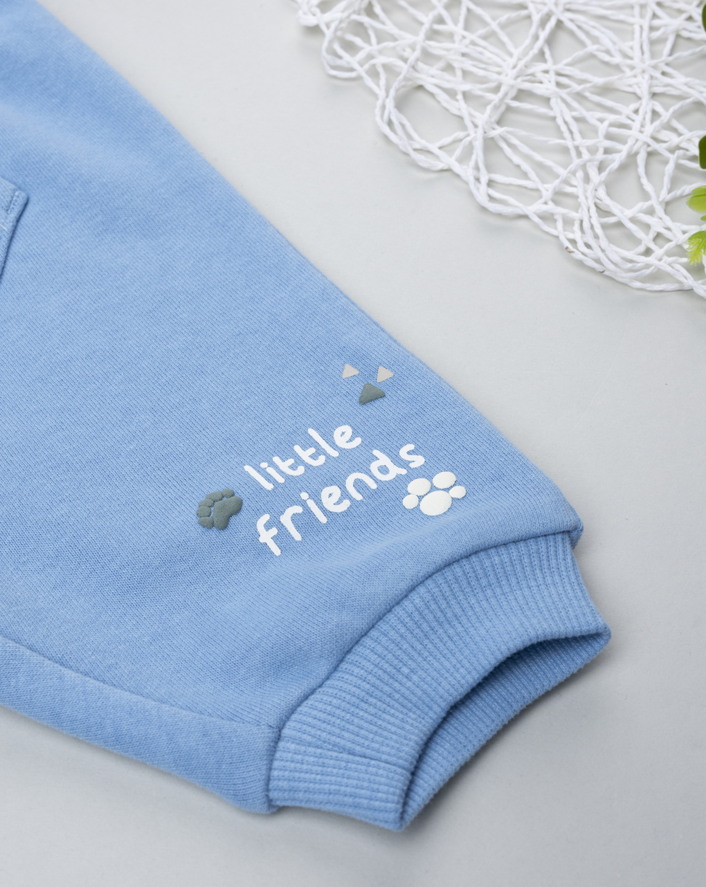 Pantalone in felpa bimbo azzurro tascona