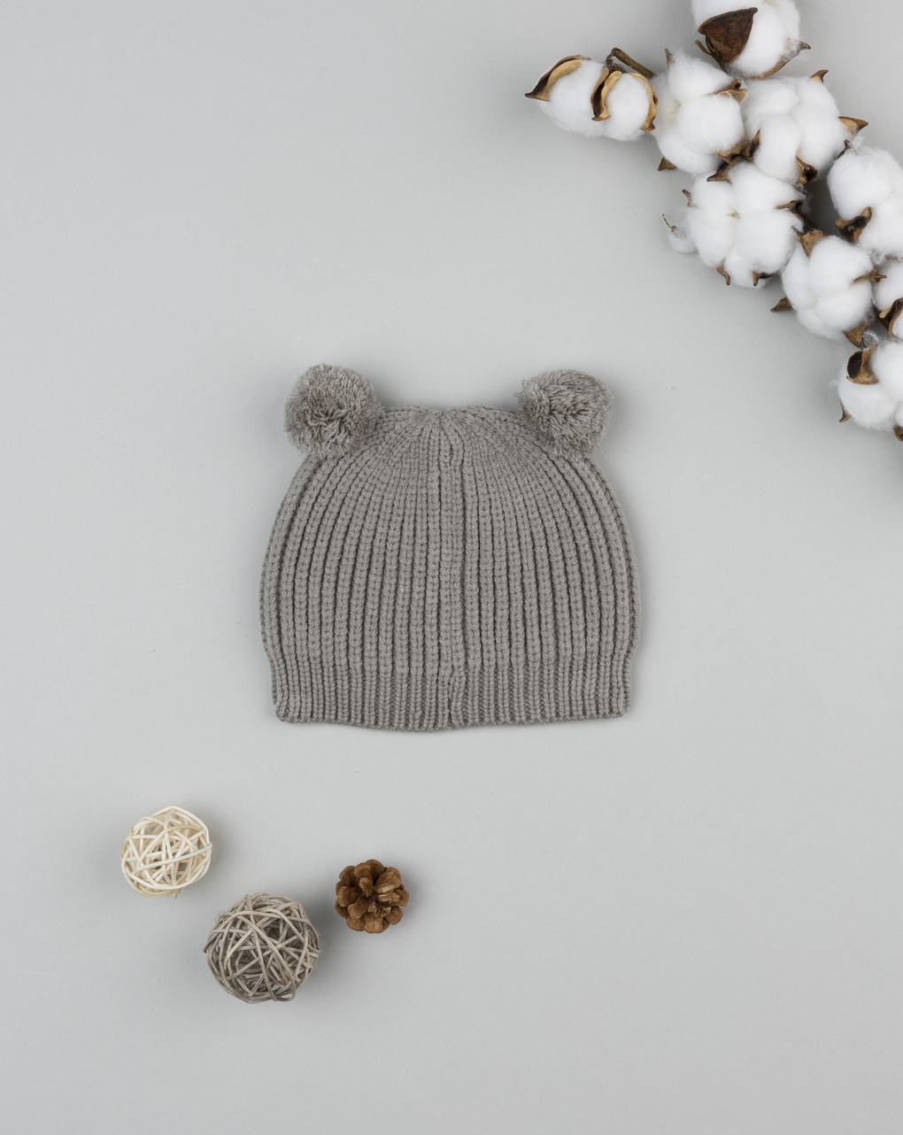 Cappello bimbo verde con orecchie