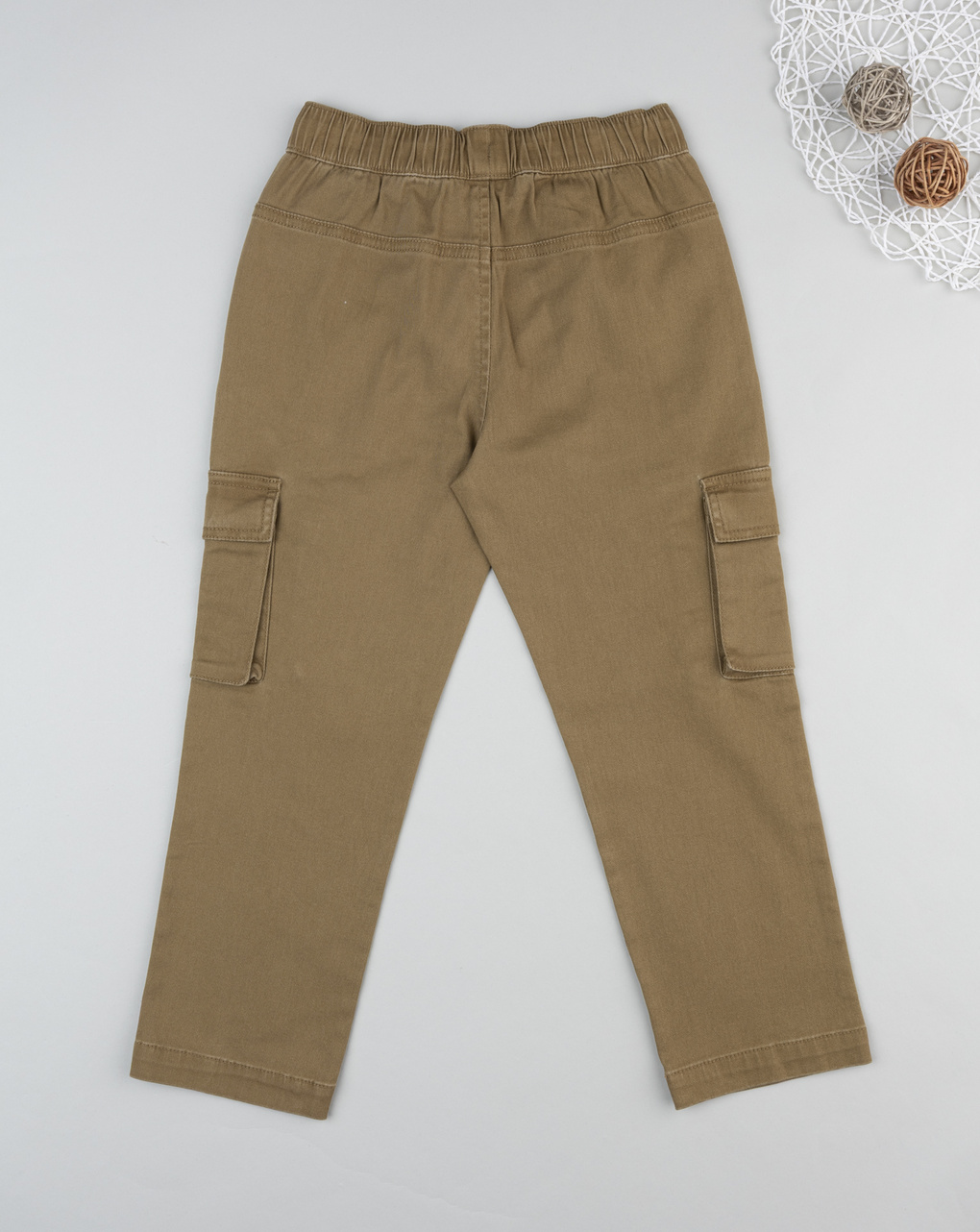 Pantalone ambino marrone tasconi