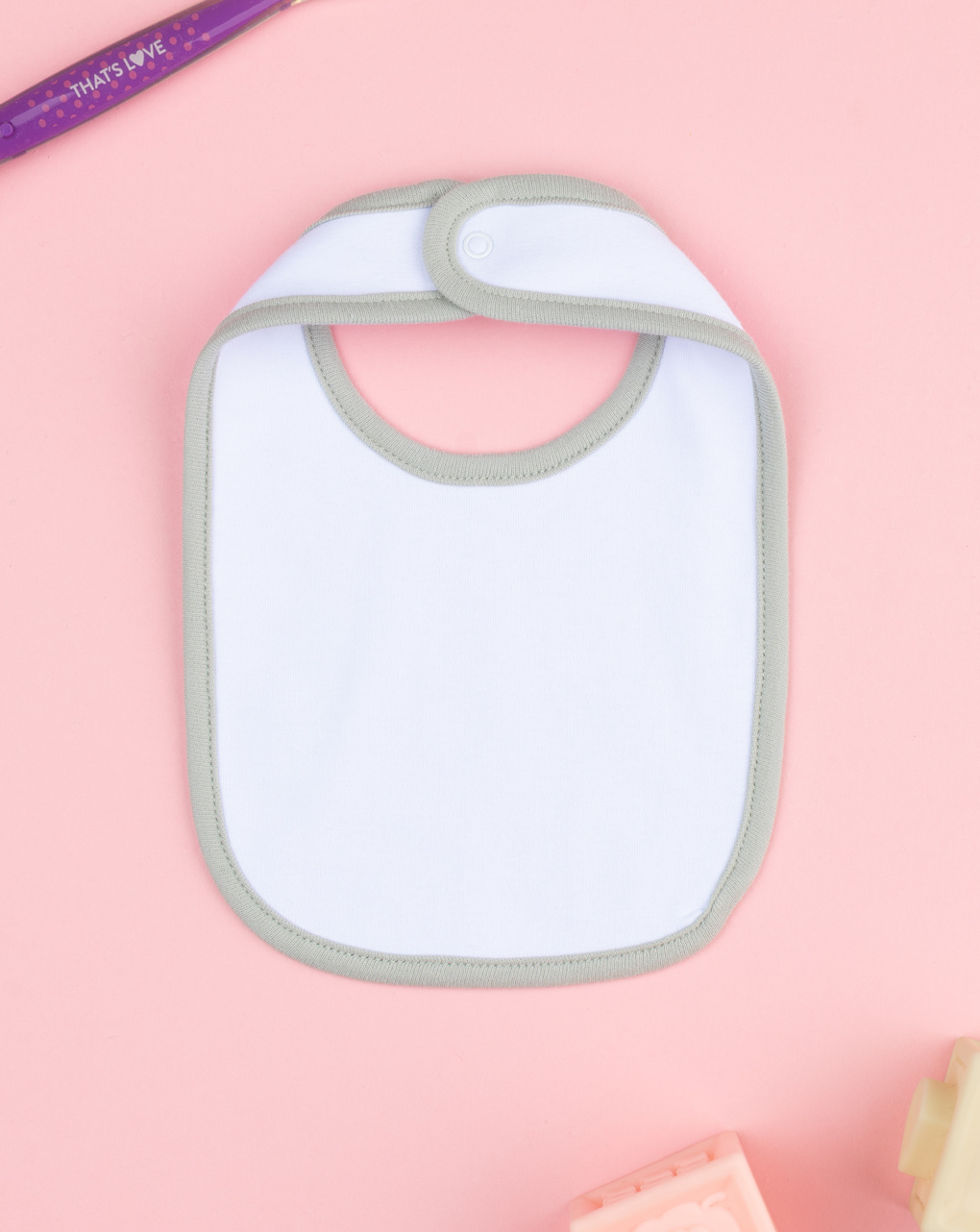 Bavaglino bimba verde fiori