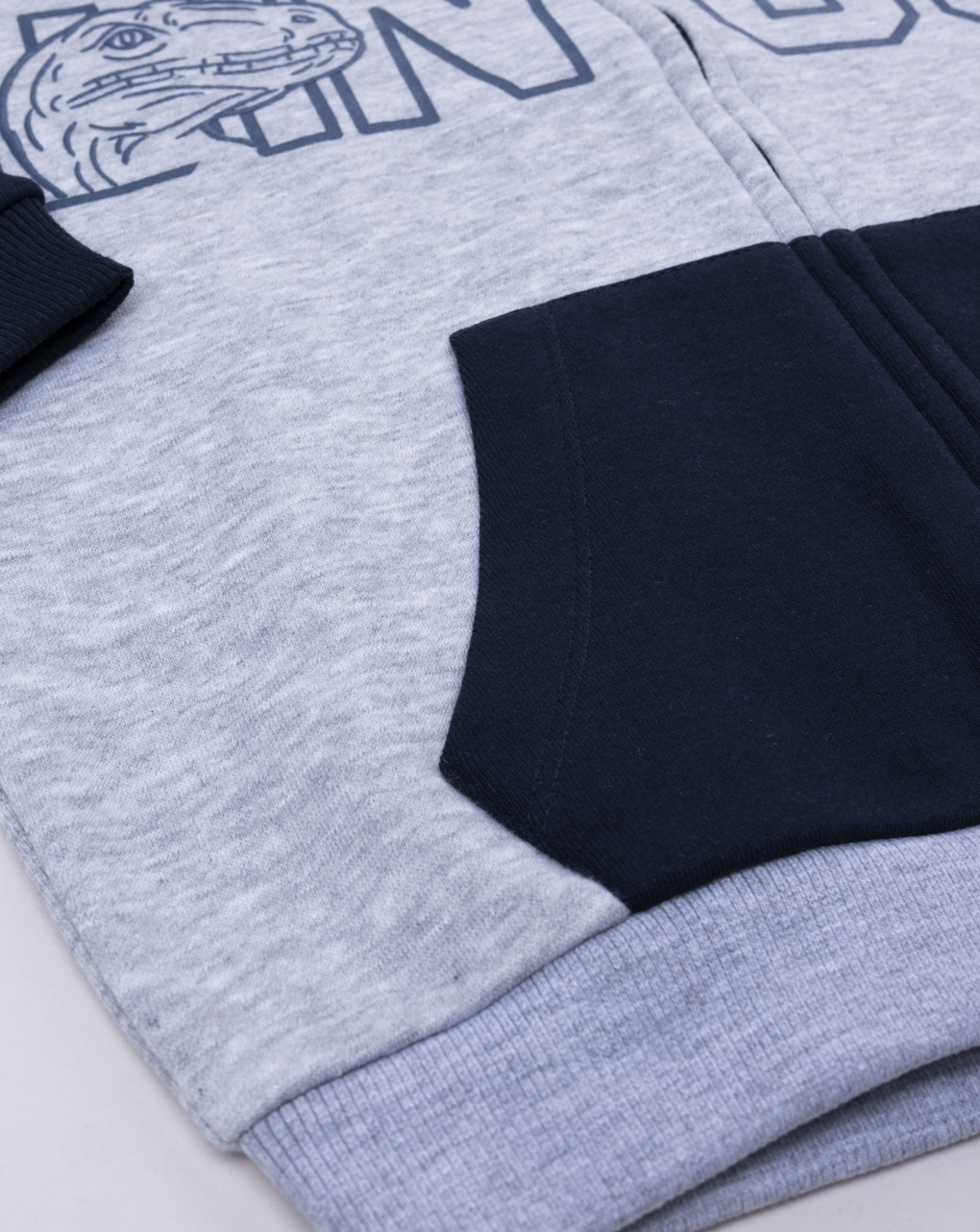 Felpa bimbo grigia/blu "dinos"