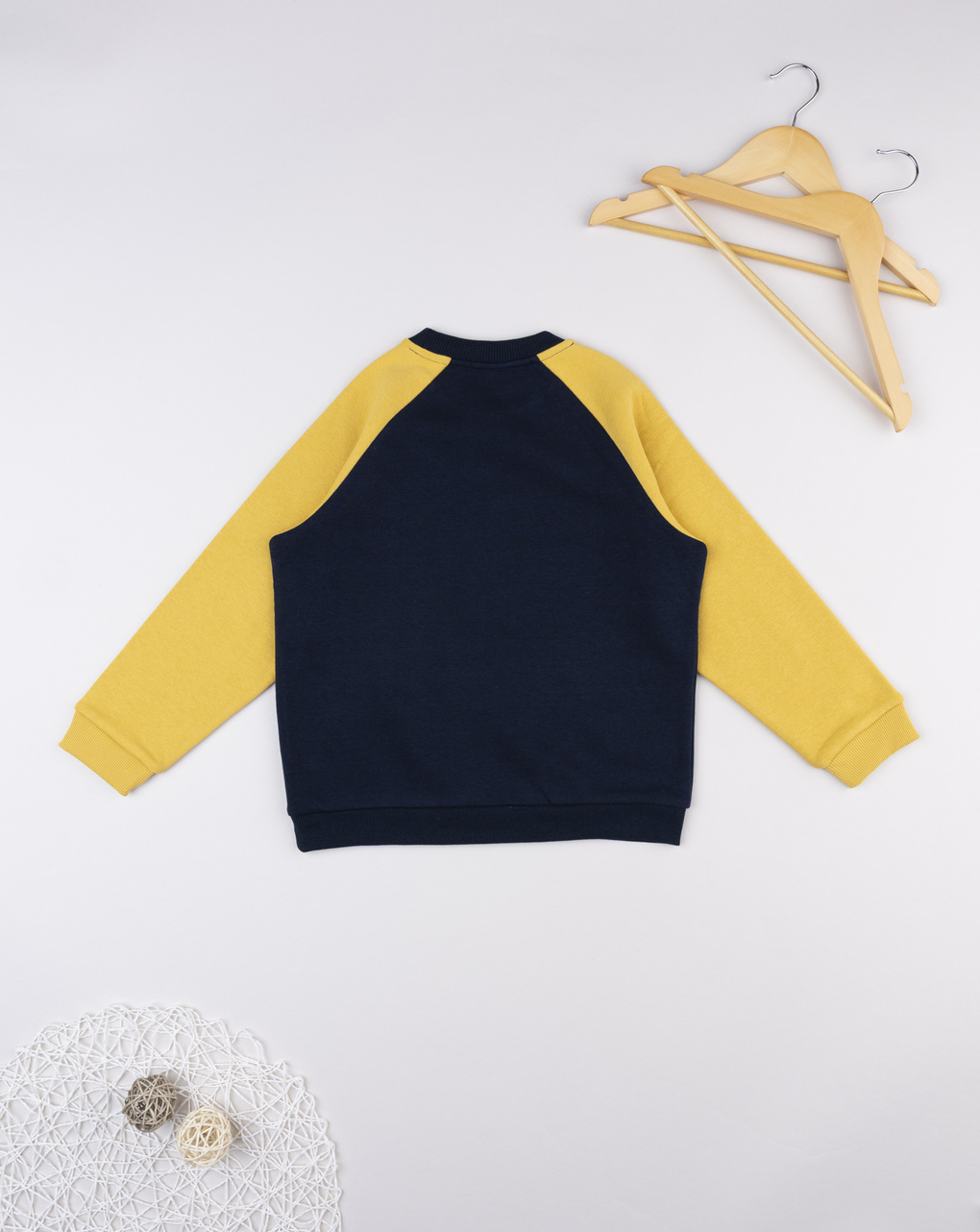 Felpa bimbo blu/gialla "triceratopo"