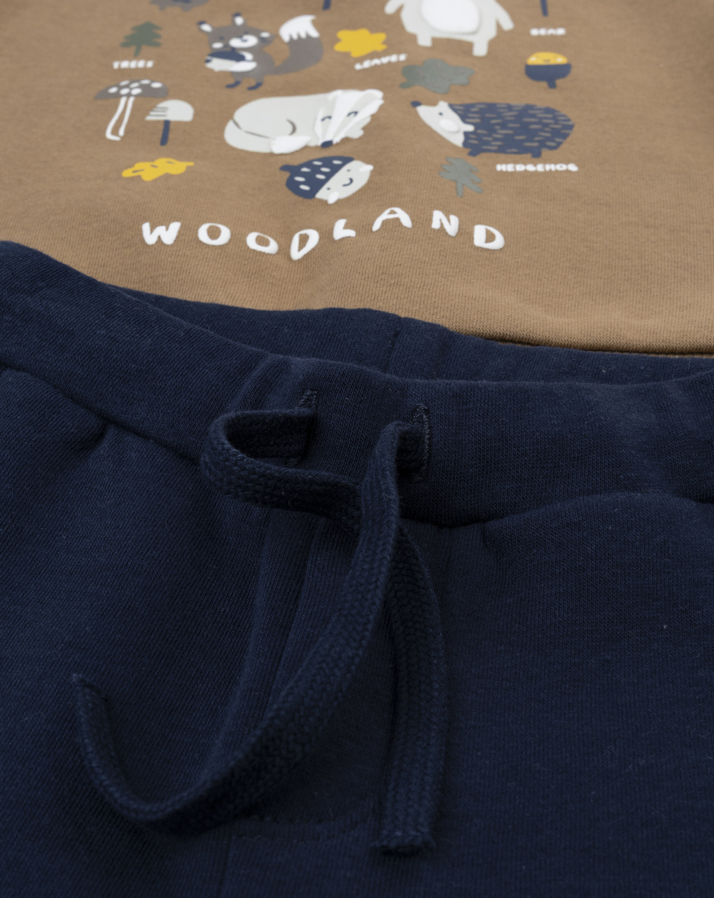 Completo jogging bimbo marrone/blu