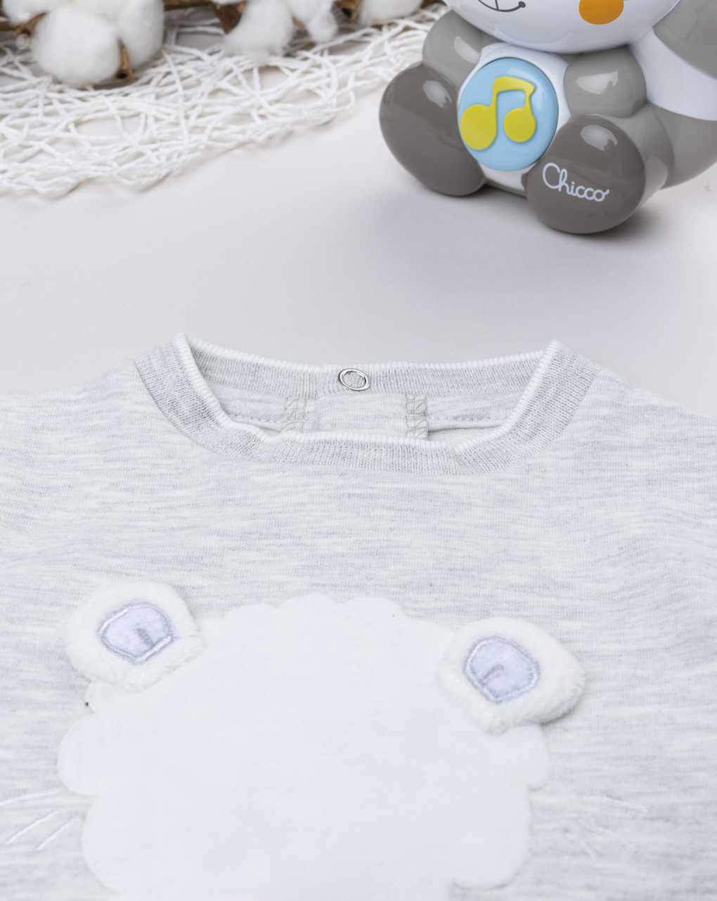 Tutina bimbo grigia patch