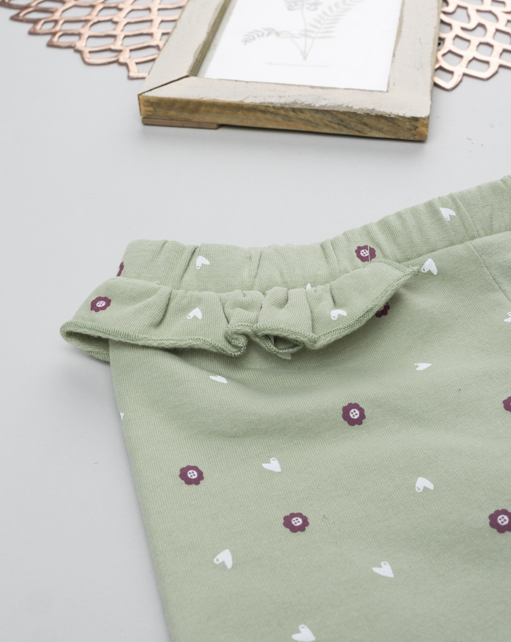 Legging bimba verde allover