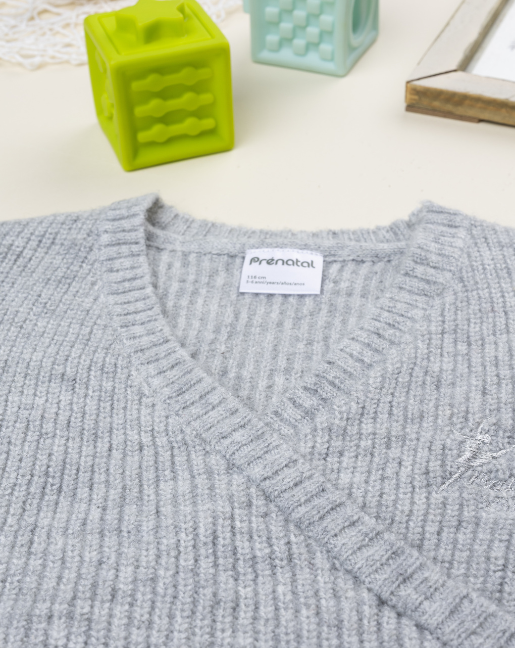 Cardigan bambina grigio con fiocco