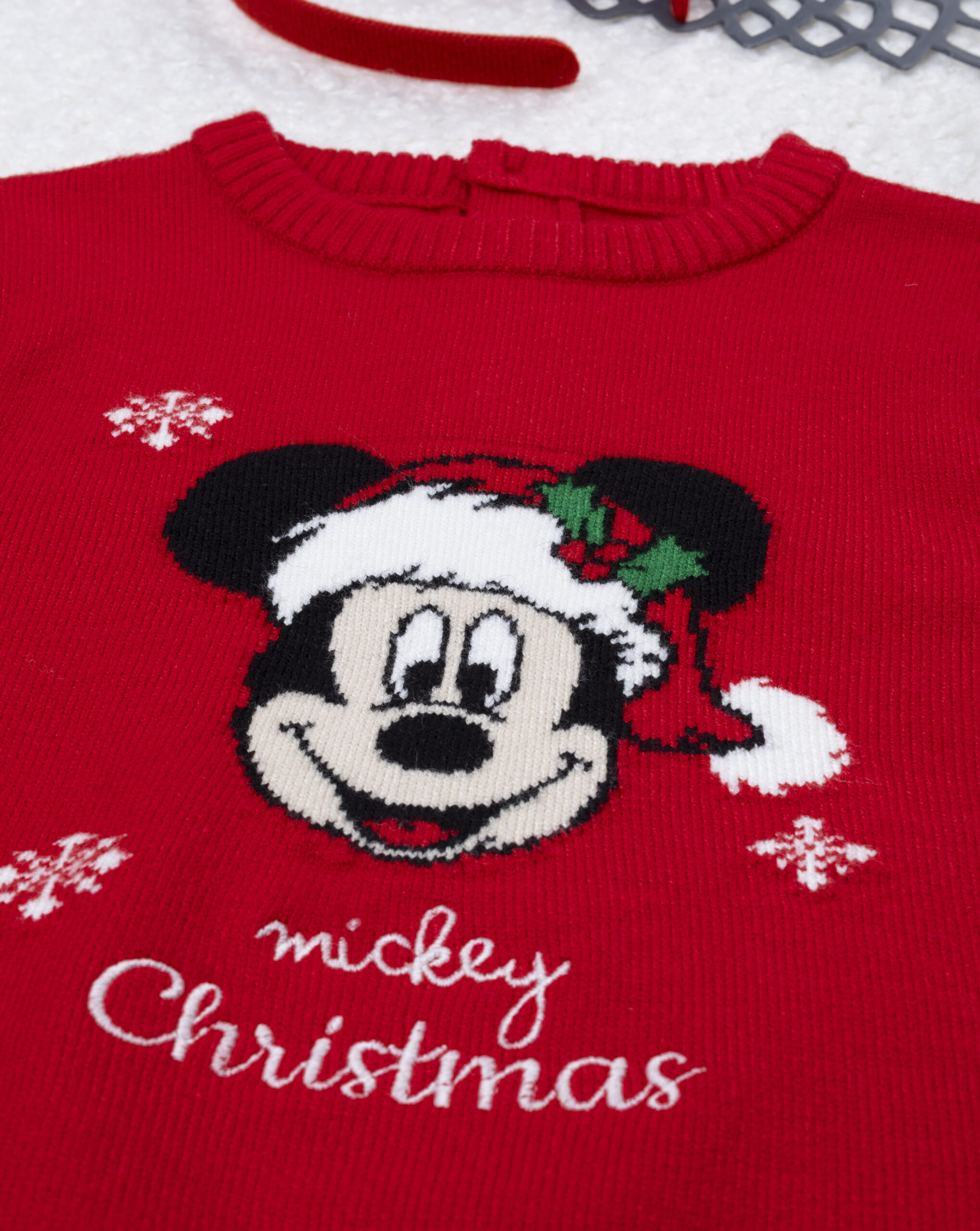 Maglia bimbo rossa mickey natale