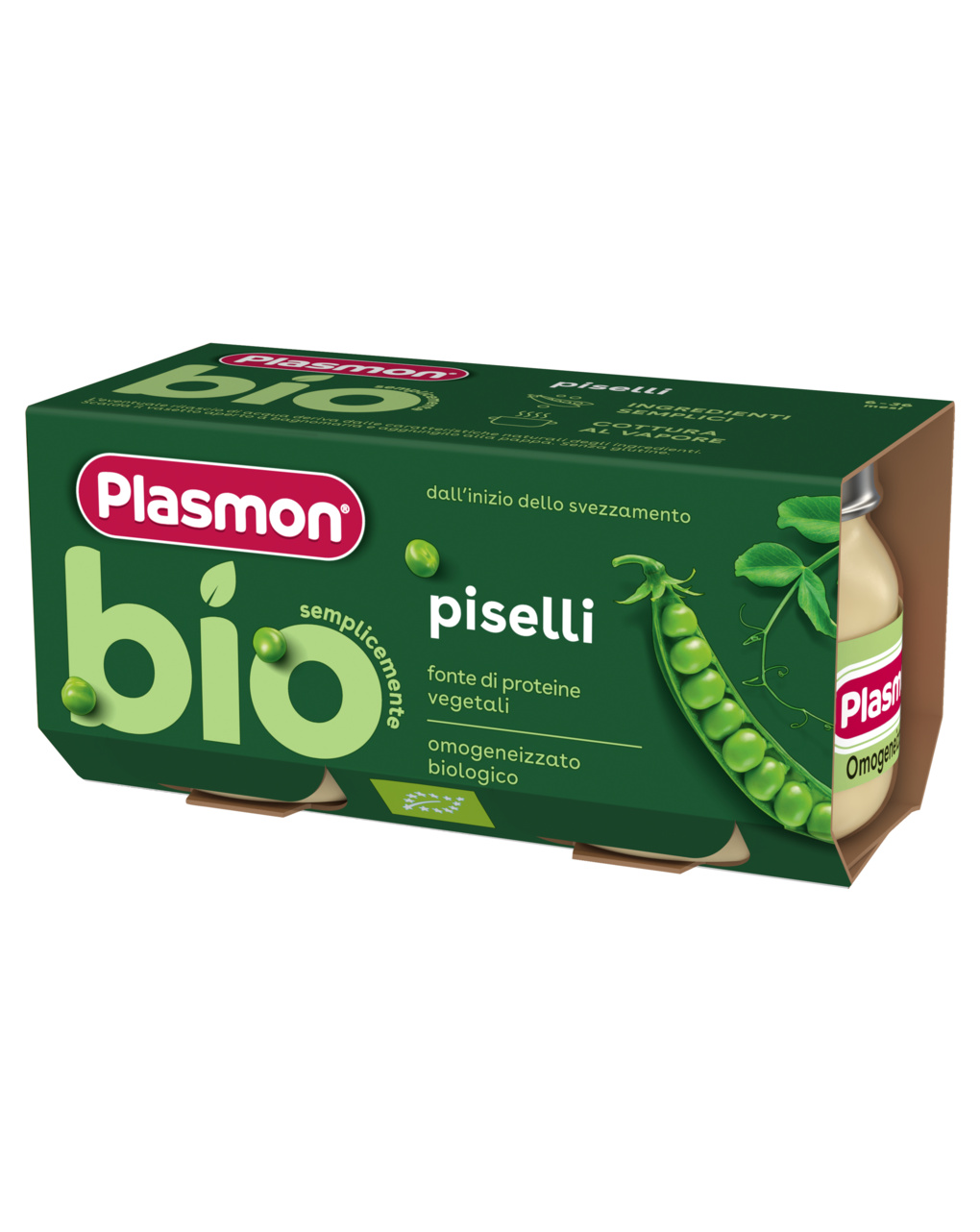 Omogeneizzato piselli bio 2x80 gr - plasmon