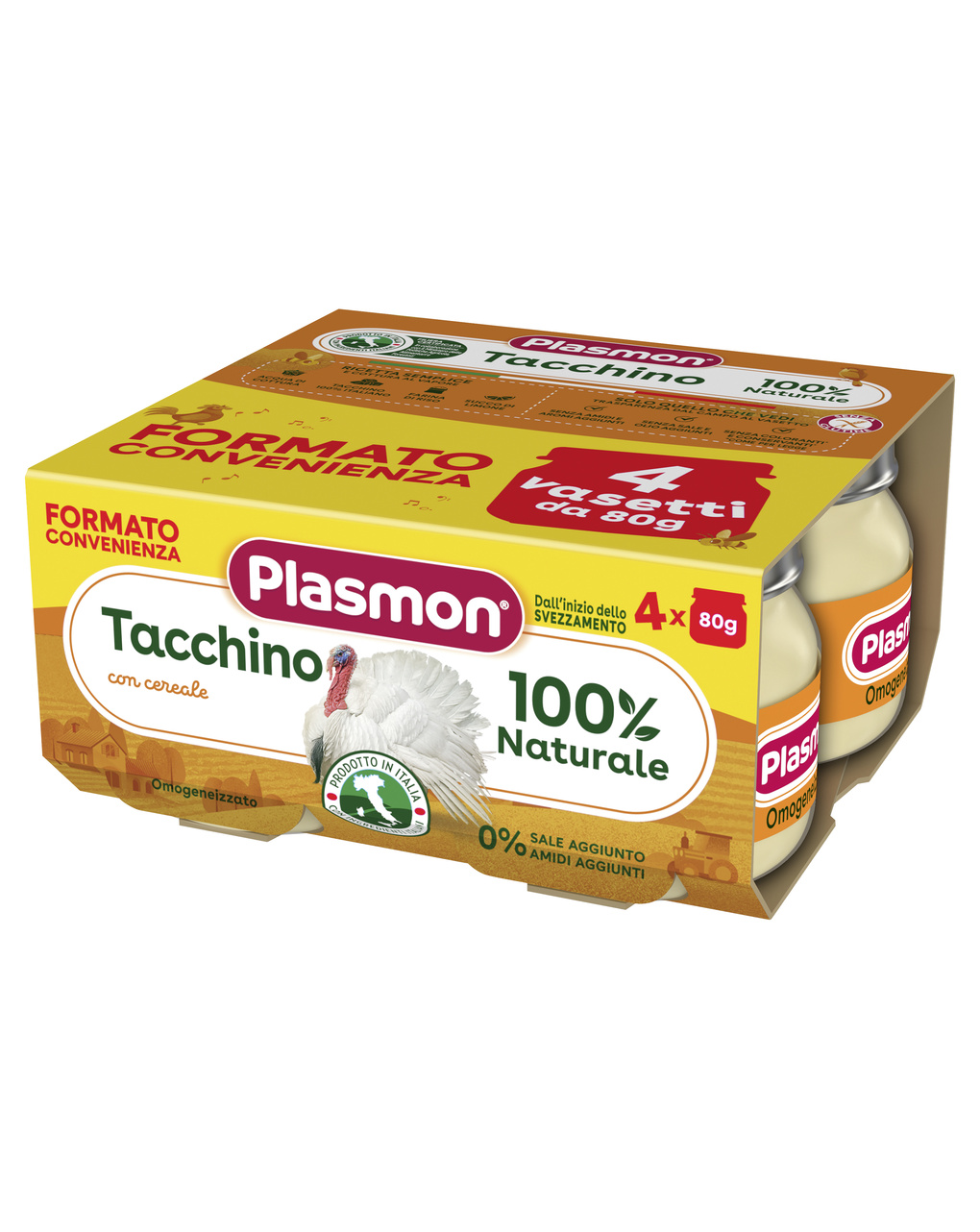 Omogeneizzato tacchino 4x80g - plasmon