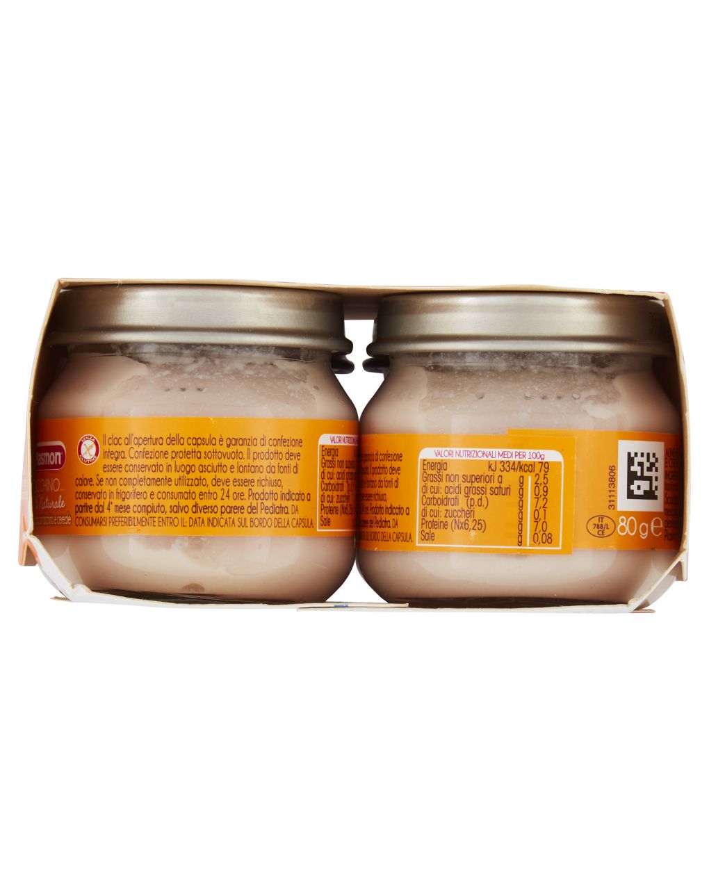 Omogeneizzato tacchino 4x80g - plasmon