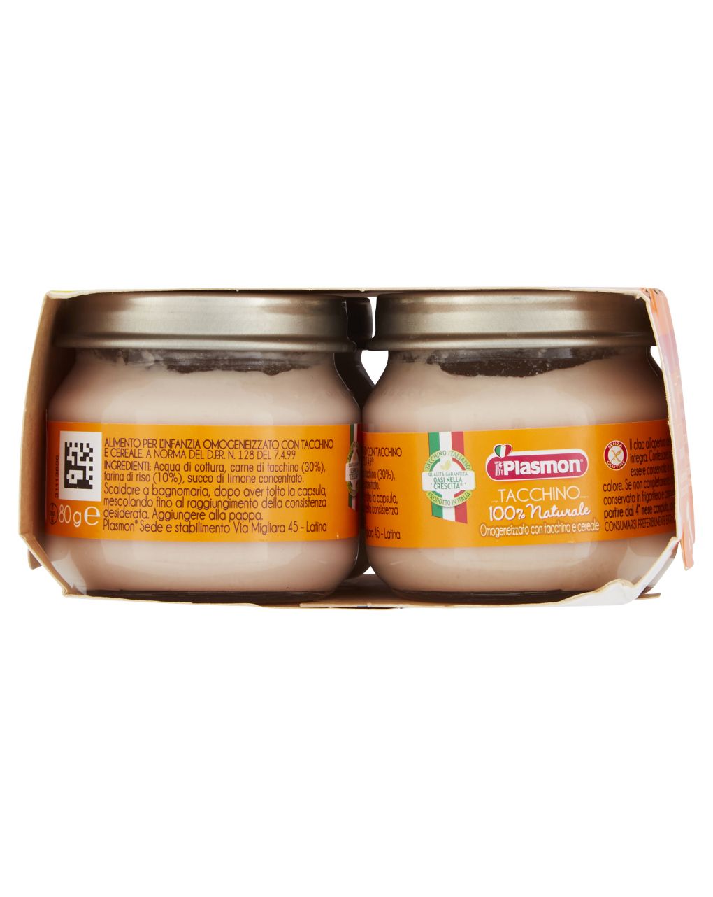 Omogeneizzato tacchino 4x80g - plasmon