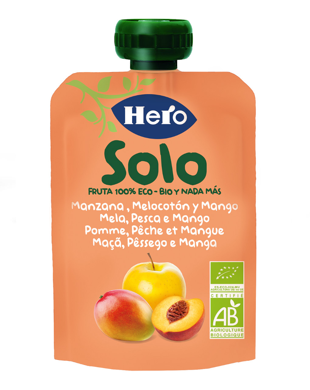 Pouch mela pesca mango 100 gr - hero solo