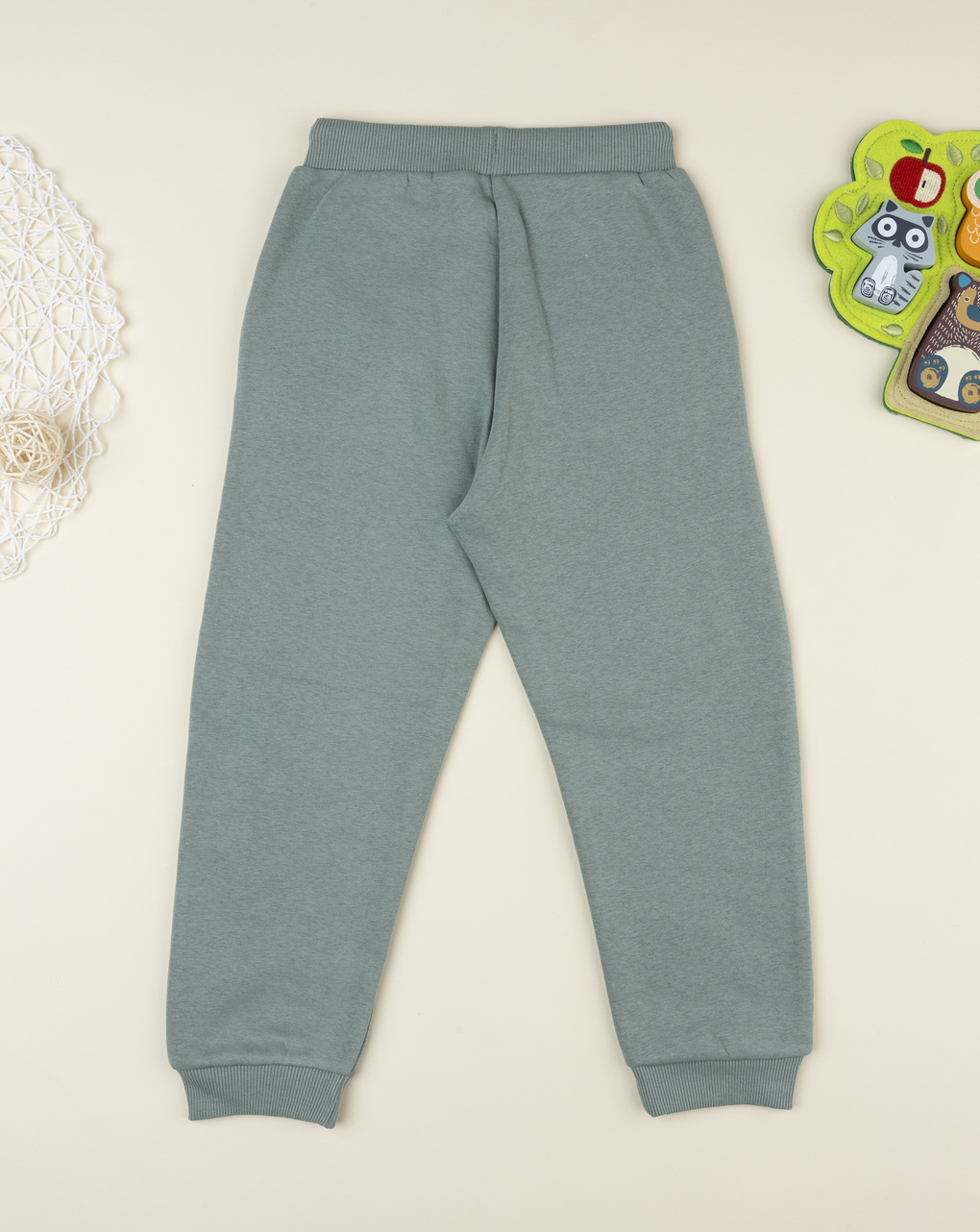 Pantalone bambino verde con stampa