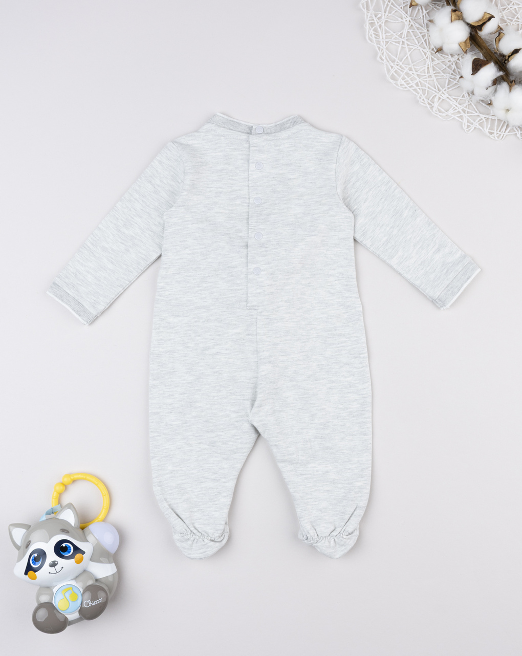 Tutina bimbo grigia patch