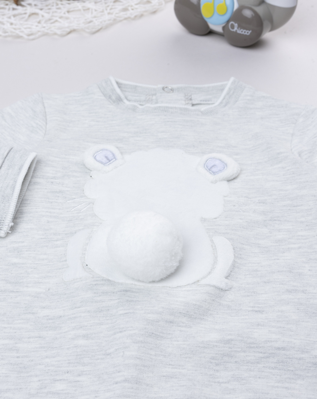 Tutina bimbo grigia patch