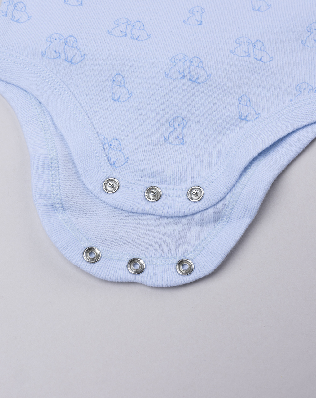 Pack 5 body girocollo bianco/azzurro