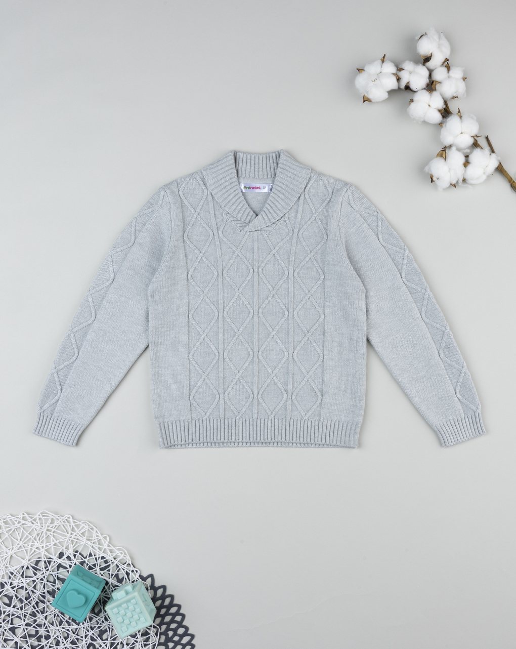 Maglia bimbo grigia tricot