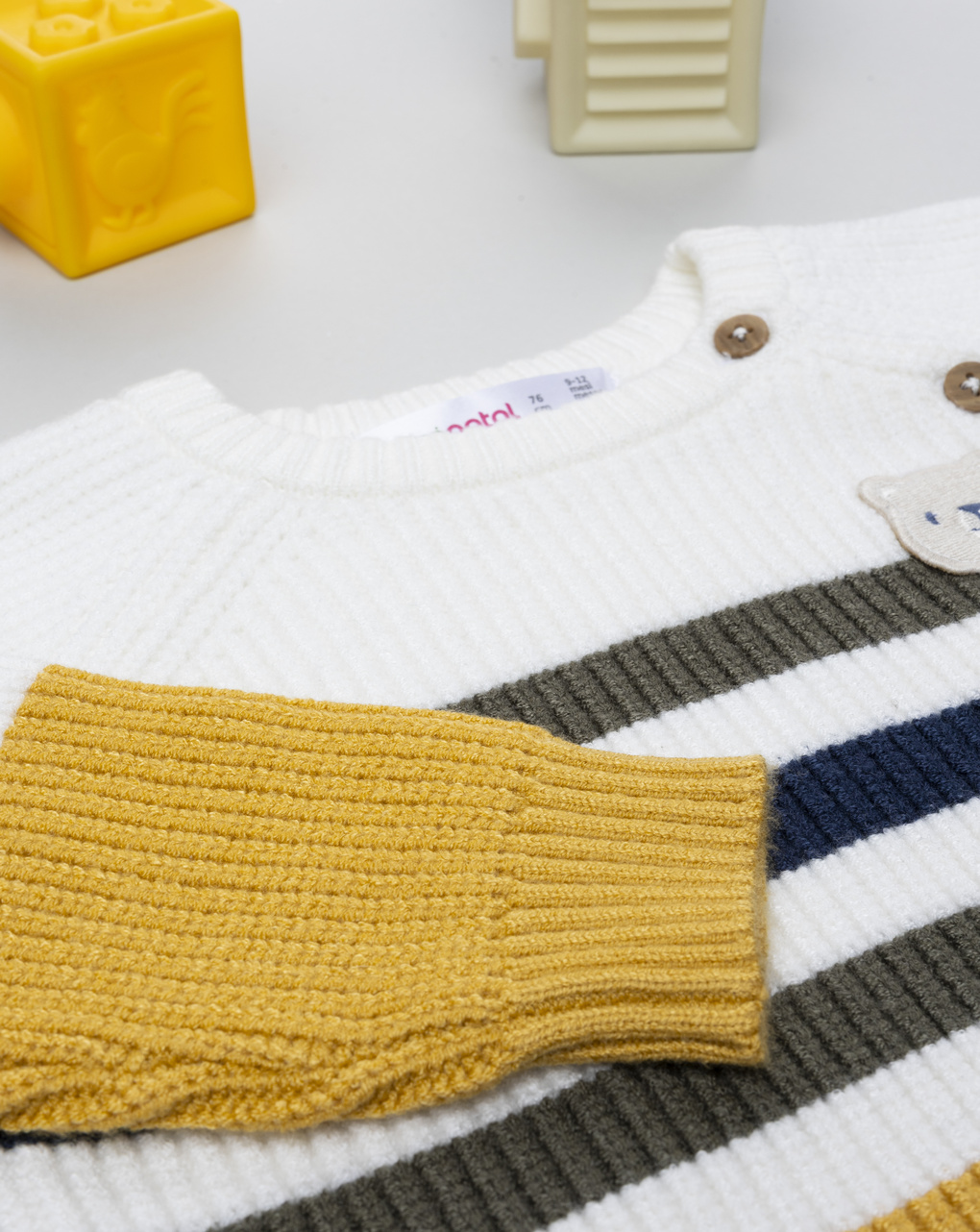 Maglia bimbo rigata con patch